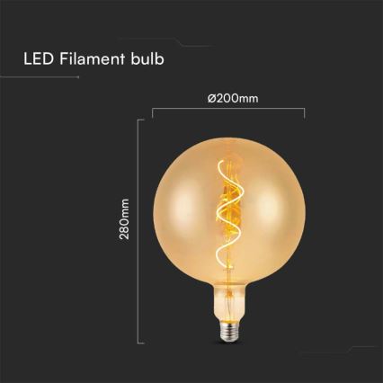 LED Крушка FILAMENT G200 E27/4W/230V 2700K