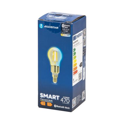 LED Димируема крушка FILAMENT MESH Smart G45 E14/4,5W/230V 2700-6500K - Aigostar