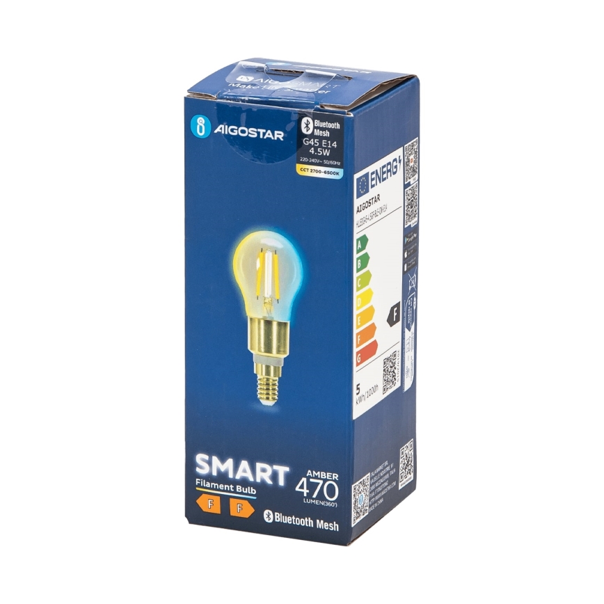 LED Димируема крушка FILAMENT MESH Smart G45 E14/4,5W/230V 2700-6500K - Aigostar
