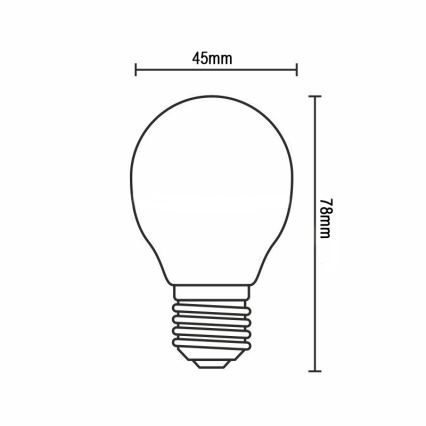 LED крушка FILAMENT G45 E14/6W/230V 4000K