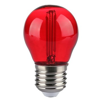LED Крушка FILAMENT G45 E27/2W/230V червен