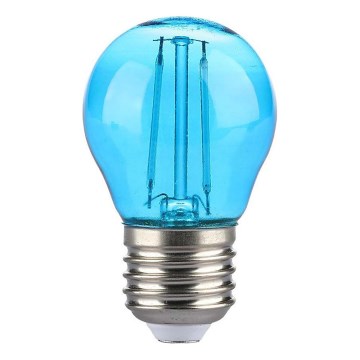 LED Крушка FILAMENT G45 E27/2W/230V син