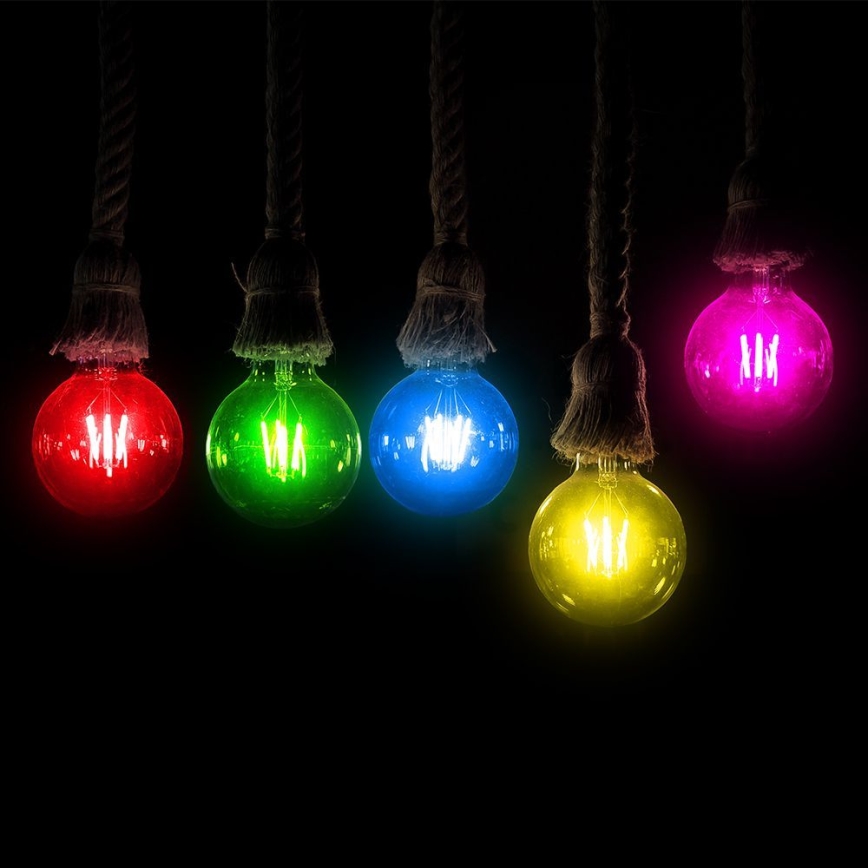 LED Крушка FILAMENT G45 E27/2W/230V син