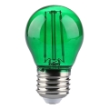 LED Крушка FILAMENT G45 E27/2W/230V зелен