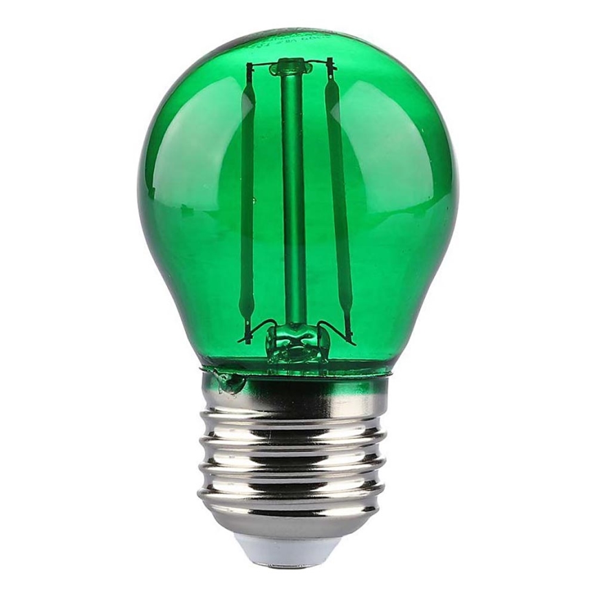 LED Крушка FILAMENT G45 E27/2W/230V зелен