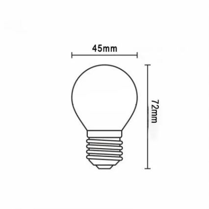 LED Крушка FILAMENT G45 E27/4W/230V 3000K