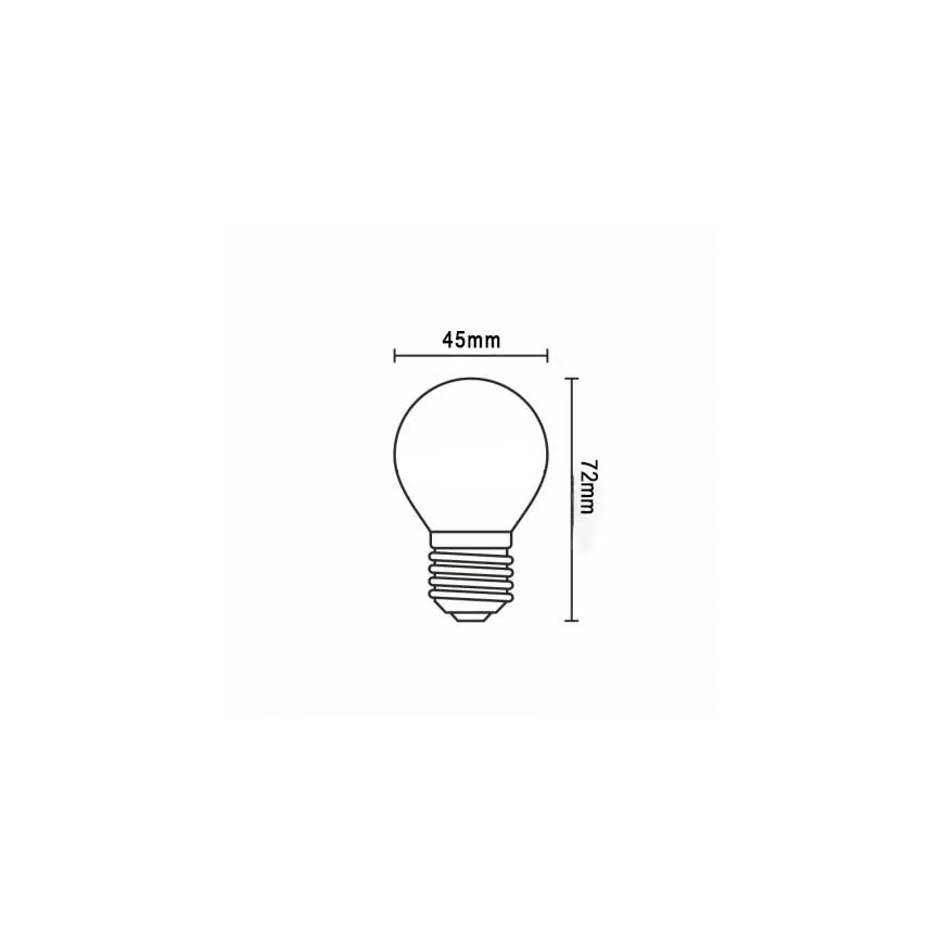 LED Крушка FILAMENT G45 E27/4W/230V 4000K
