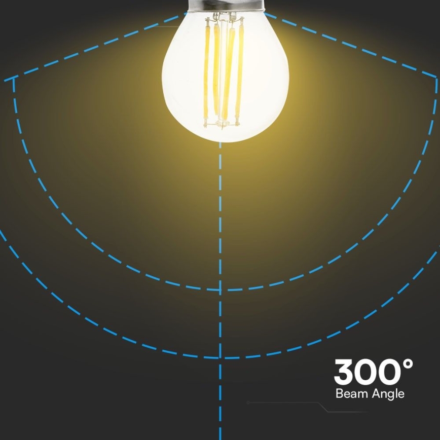 LED Крушка FILAMENT G45 E27/6W/230V 6500K