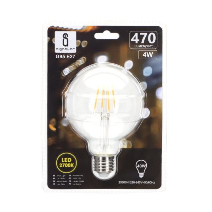 LED Крушка FILAMENT G95 E27/4W/230V 2700K - Aigostar