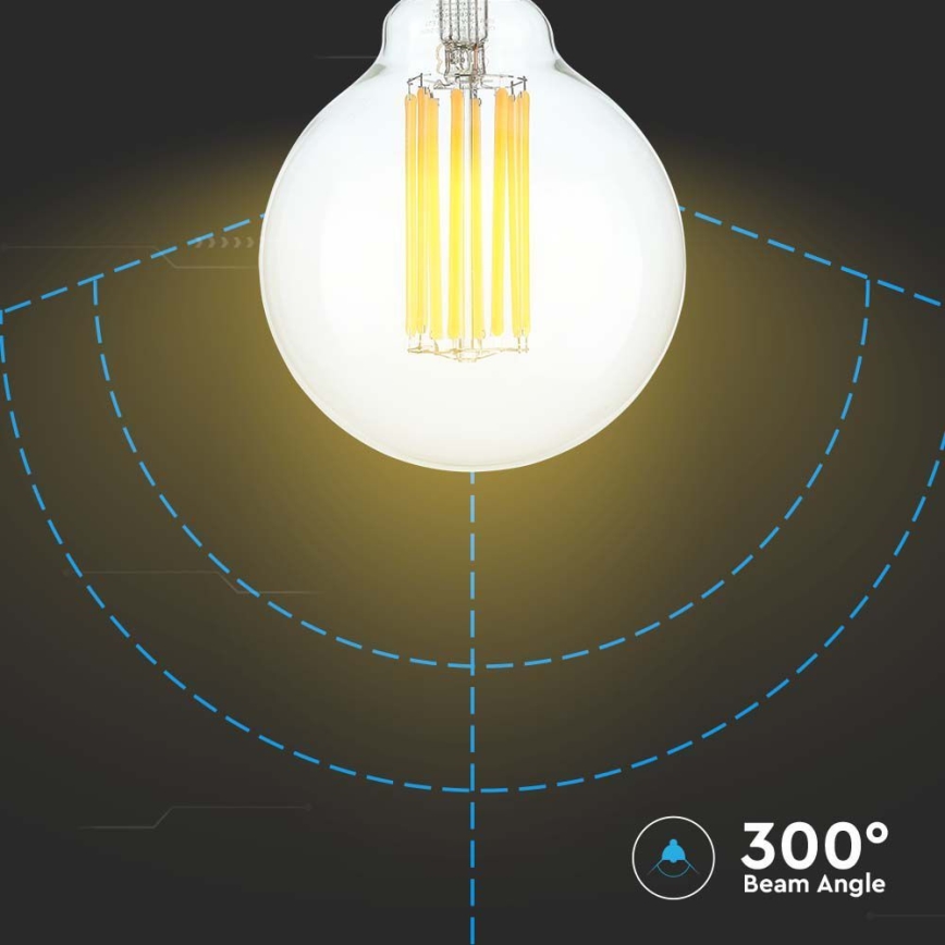LED Крушка FILAMENT G95 E27/6W/230V 3000K