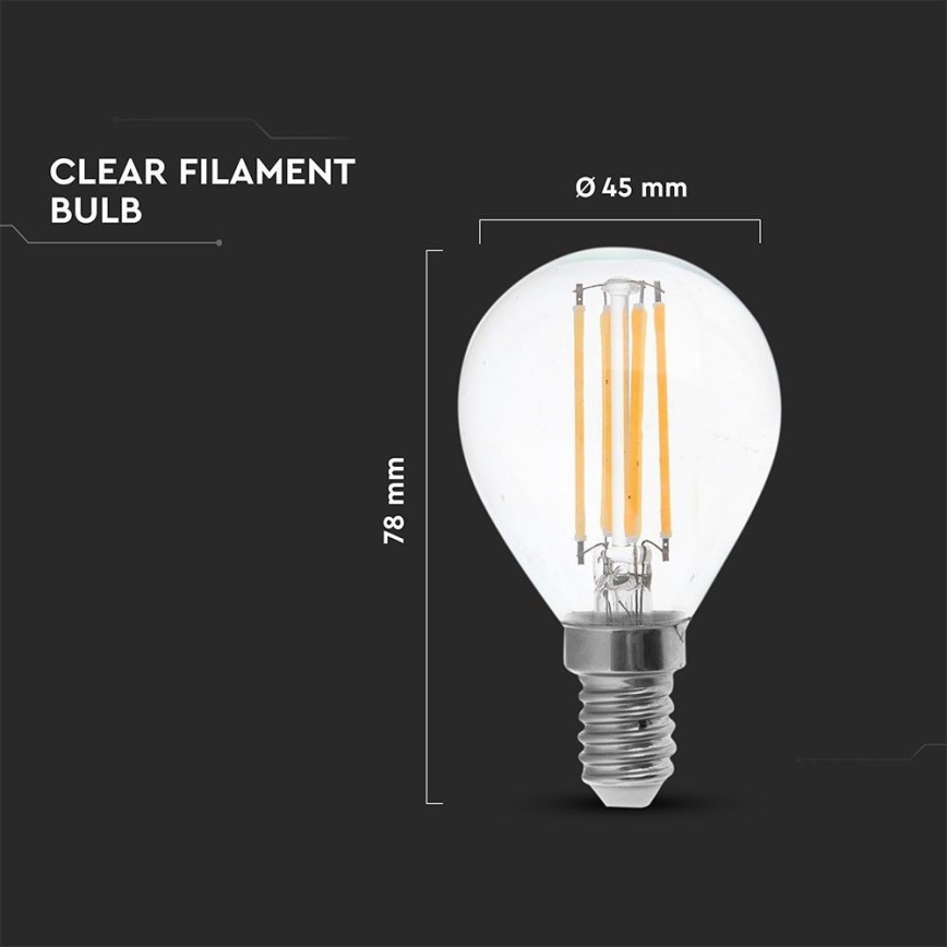 LED Крушка FILAMENT P45 E14/6W/230V 2700K