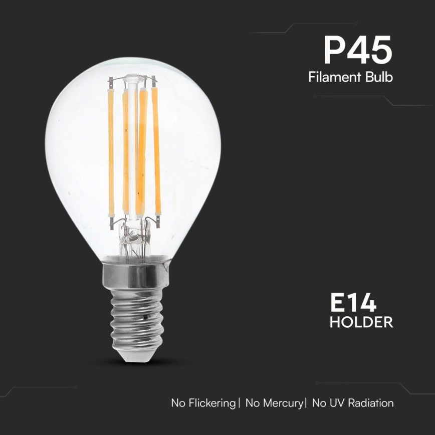 LED Крушка FILAMENT P45 E14/6W/230V 4000K