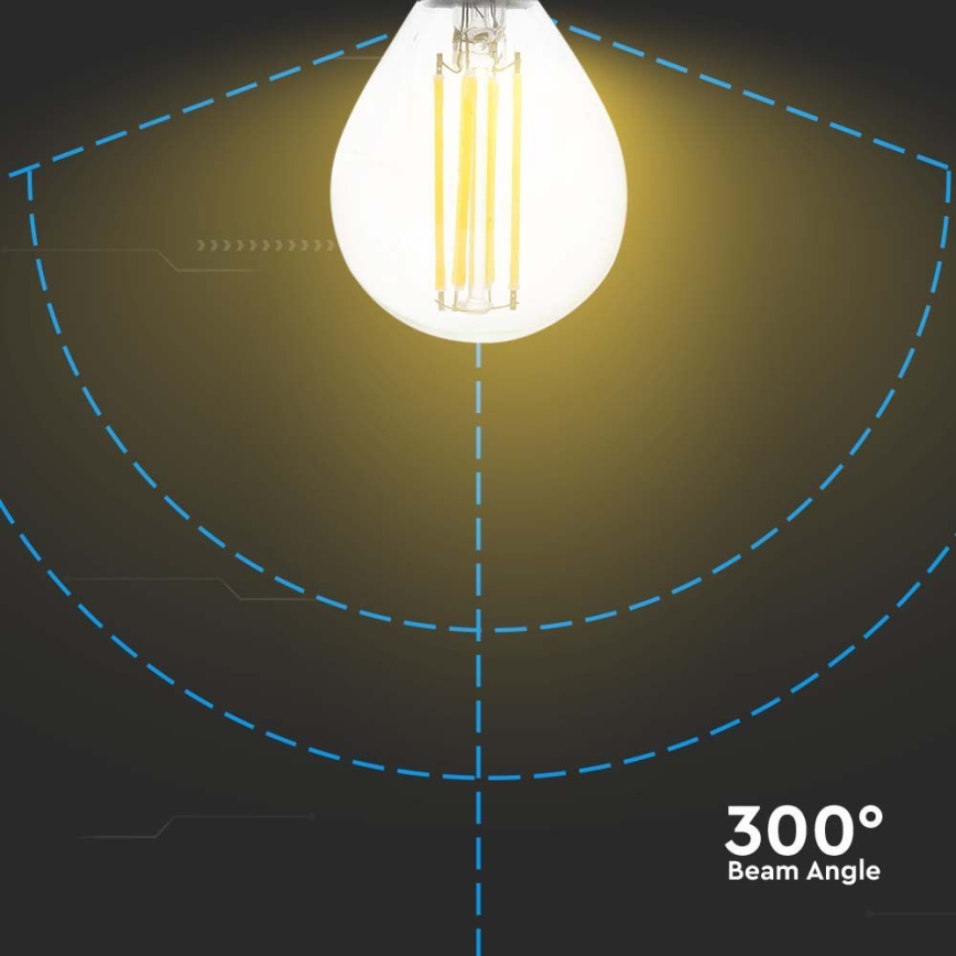LED Крушка FILAMENT P45 E14/6W/230V 6500K