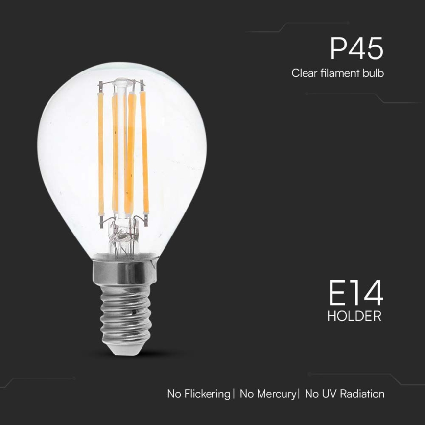 LED Крушка FILAMENT P45 E14/6W/230V 6500K