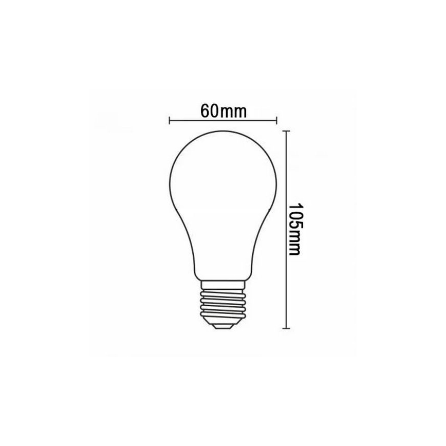 LED Крушка FILAMENT SHAPE A60 E27/4W/230V 1800K жълт