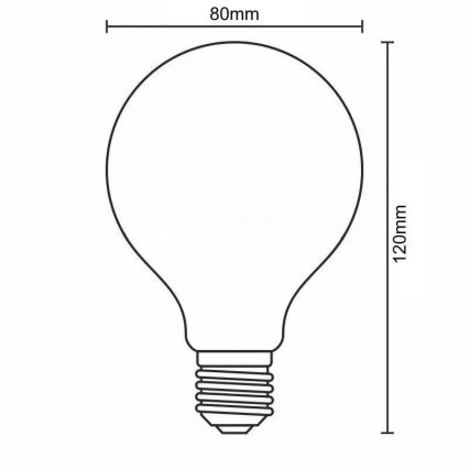 LED Крушка FILAMENT SLIM VINTAGE G80 E27/4,5W/230V 1800K