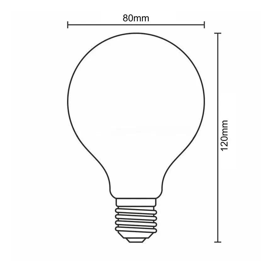 LED Крушка FILAMENT SLIM VINTAGE G80 E27/4,5W/230V 1800K