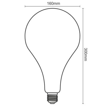 LED Крушка FILAMENT SPIRAL VINTAGE A165 E27/4W/230V 2000K