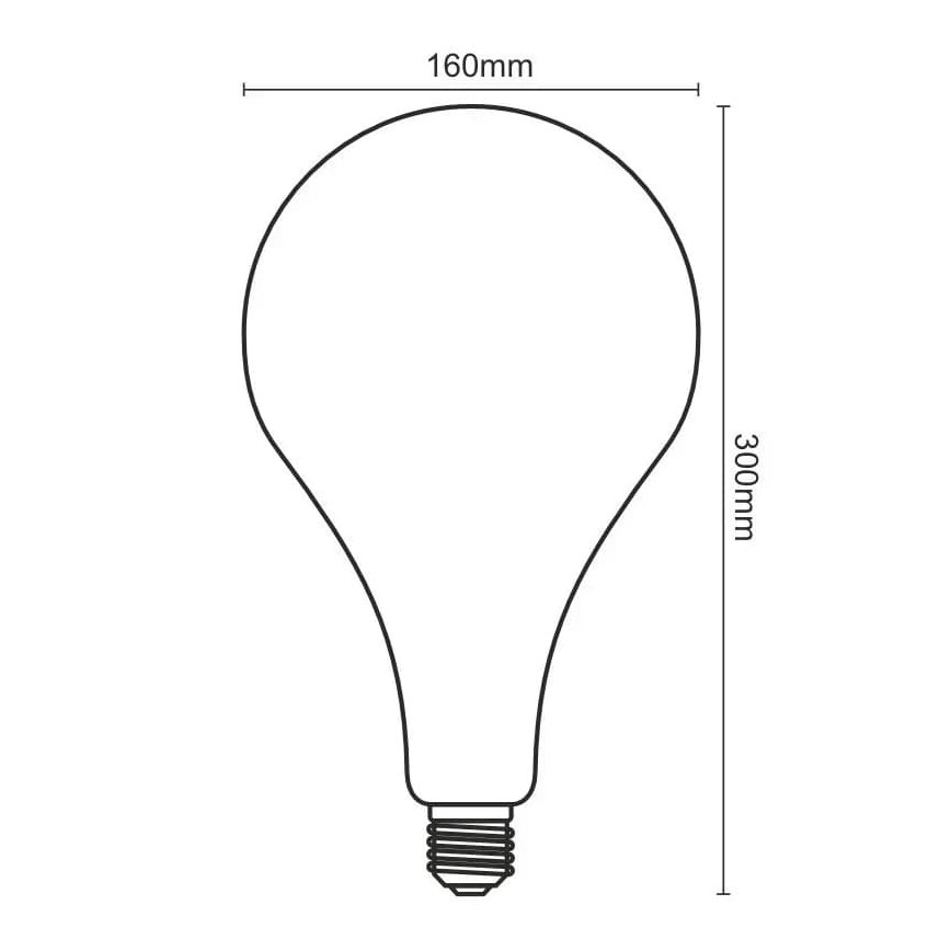 LED Крушка FILAMENT SPIRAL VINTAGE A165 E27/4W/230V 2000K