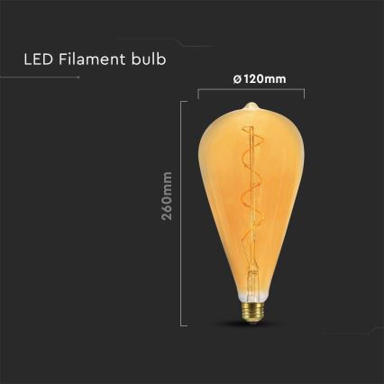 LED Крушка FILAMENT ST120 E27/4W/230V 2700K