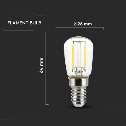 LED крушка FILAMENT ST26 E14/2W/230V 4000K