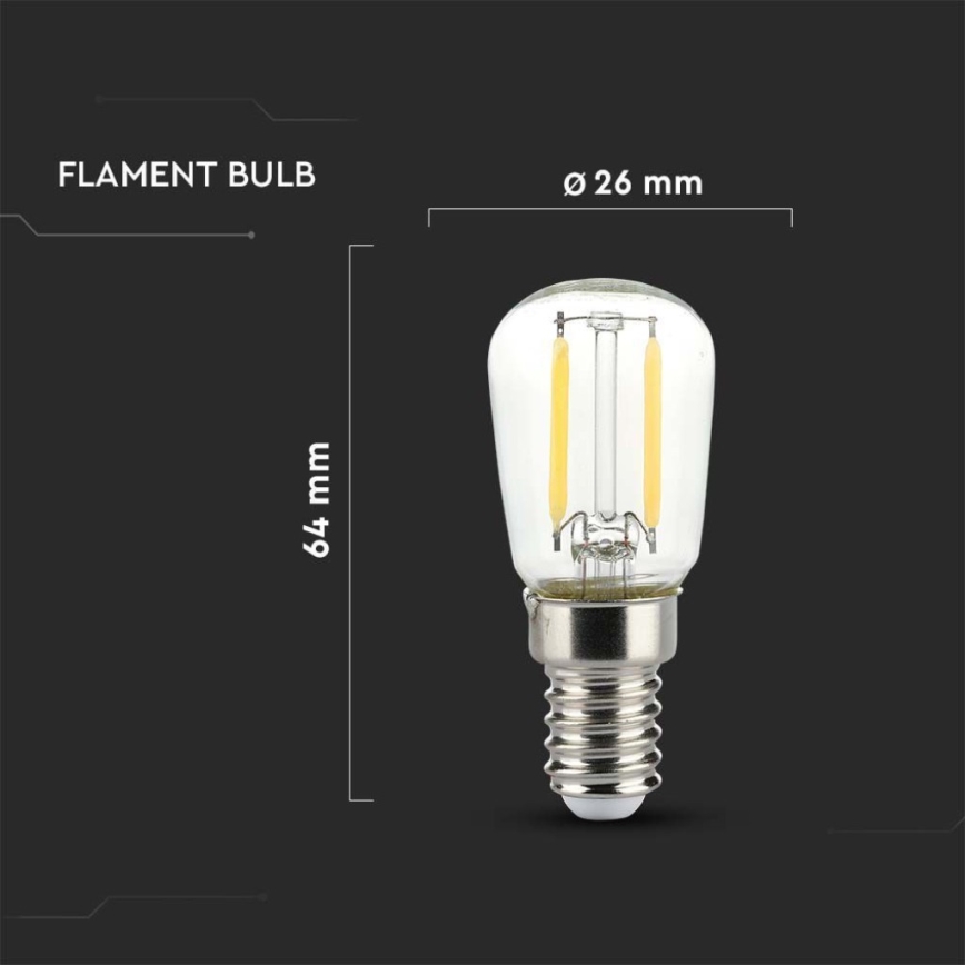 LED крушка FILAMENT ST26 E14/2W/230V 4000K