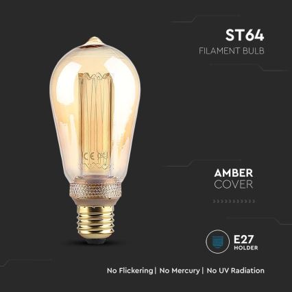 LED Крушка FILAMENT ST64 E27/4W/230V 1800K Art Edition