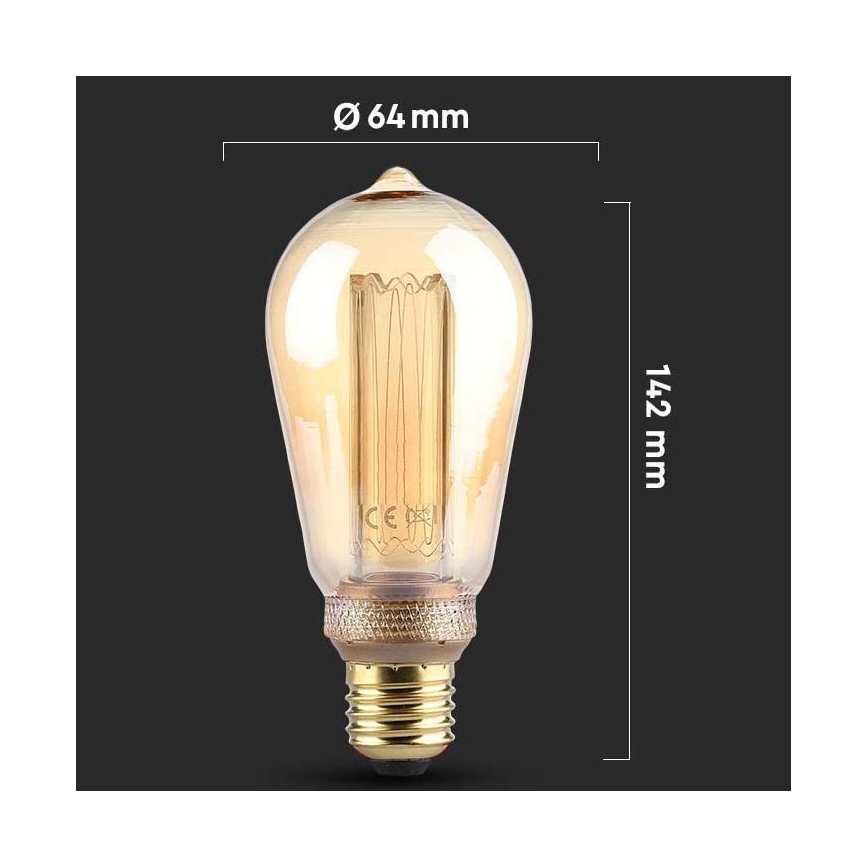 LED Крушка FILAMENT ST64 E27/4W/230V 1800K Art Edition