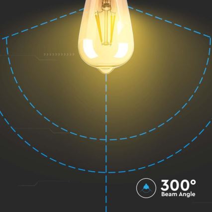 LED Крушка FILAMENT ST64 E27/4W/230V 2200K