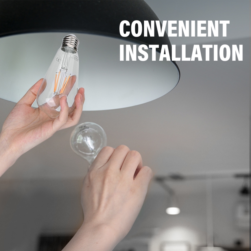 LED Крушка FILAMENT ST64 E27/4W/230V 2700K - Aigostar
