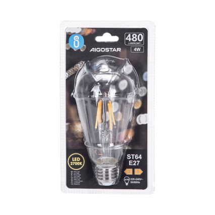 LED Крушка FILAMENT ST64 E27/4W/230V 2700K - Aigostar