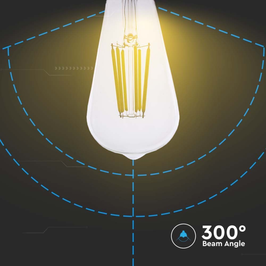 LED Крушка FILAMENT ST64 E27/4W/230V 3000K