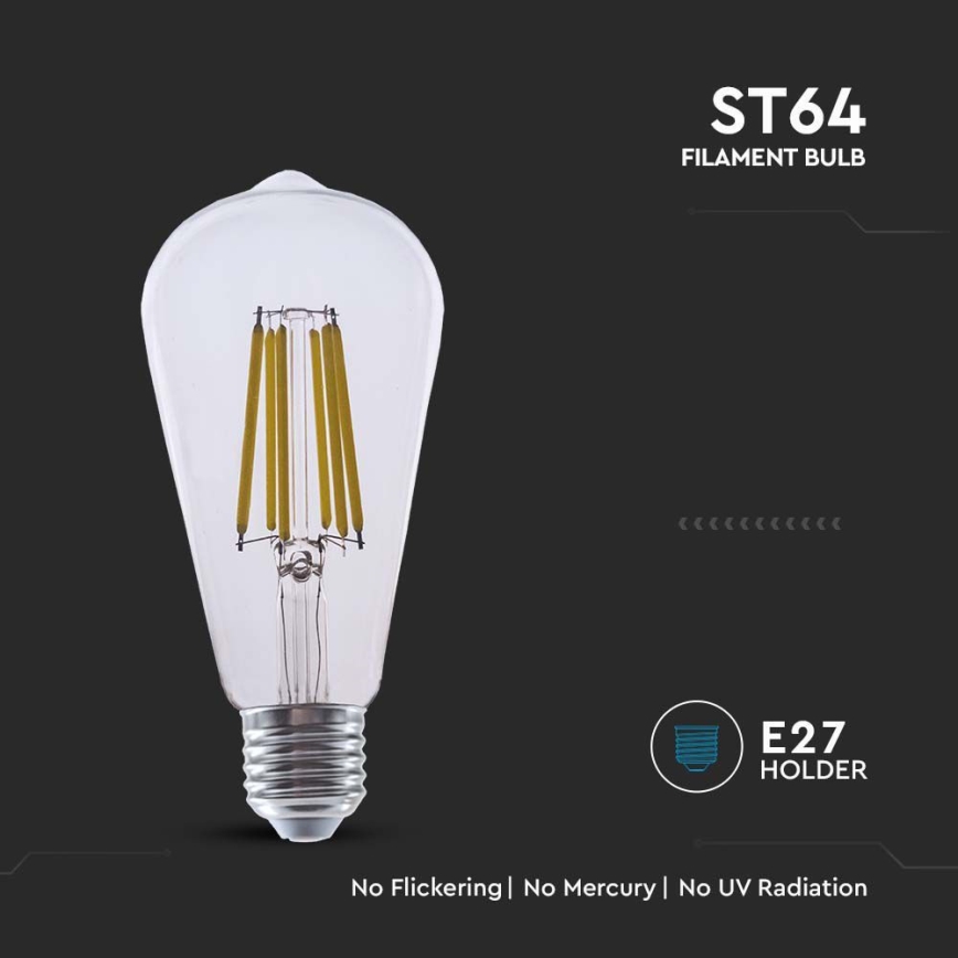 LED Крушка FILAMENT ST64 E27/4W/230V 3000K