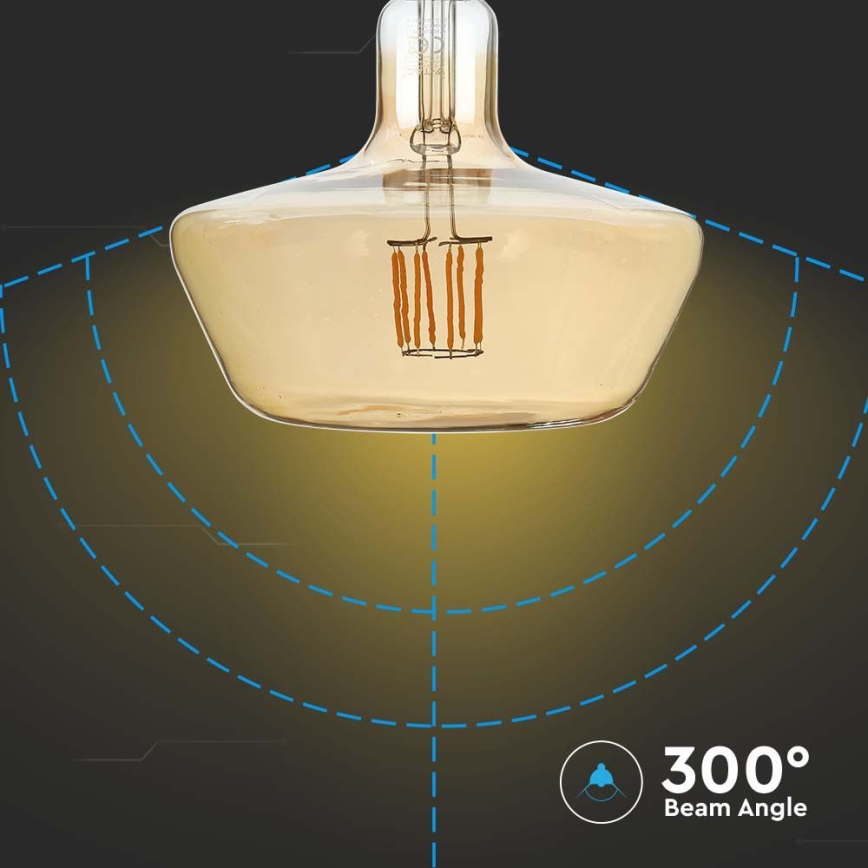 LED Крушка FILAMENT T180 E27/8W/230V 1800K