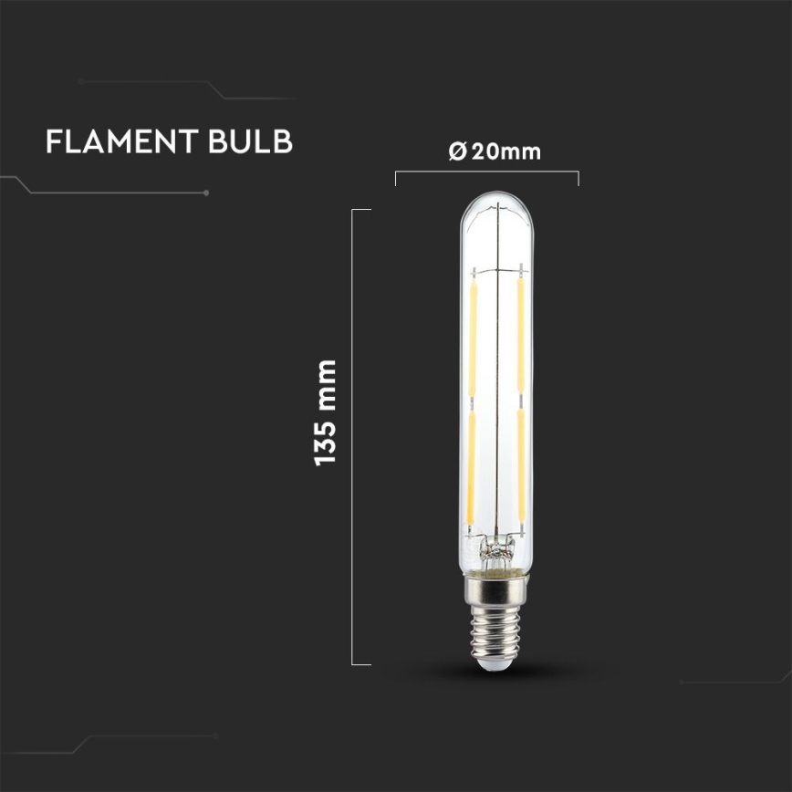 LED Крушка FILAMENT T20 E14/4W/230V 3000K