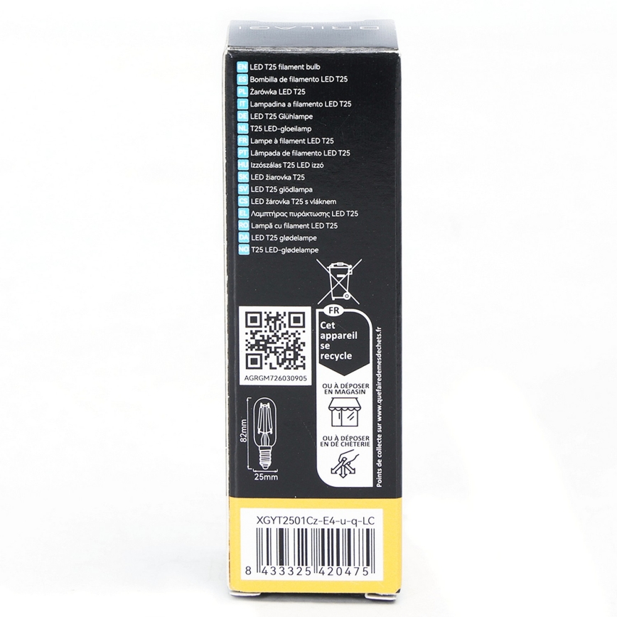LED крушка FILAMENT T25 E14/4W/230V 3000K - BRILAGI