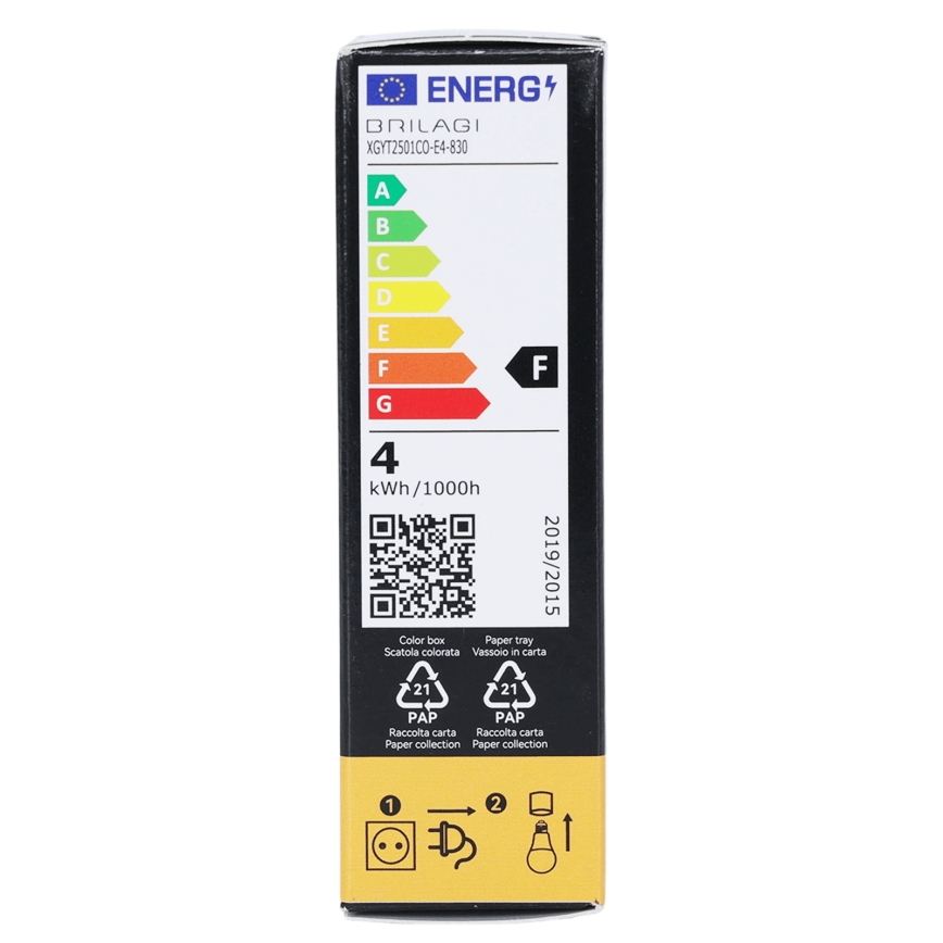 LED крушка FILAMENT T25 E14/4W/230V 3000K - BRILAGI