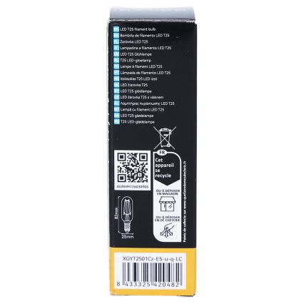 LED крушка FILAMENT T25 E14/6W/230V 3000K - BRILAGI