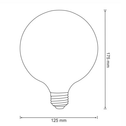 LED Крушка FILAMENT VINTAGE E27/4W/230V 125x180мм 2200K