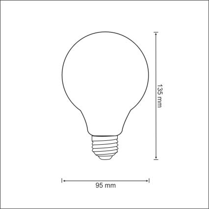 LED Крушка FILAMENT VINTAGE G95 E27/4W/230V 2000K