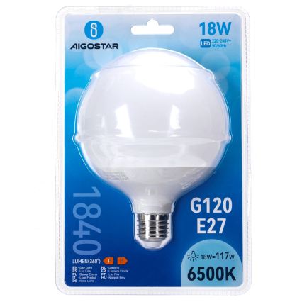LED крушка G120 E27/18W/230V 6500K - Aigostar