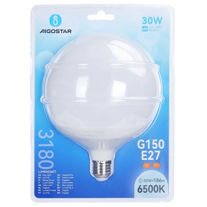LED крушка G150 E27/30W/230V 6500K - Aigostar