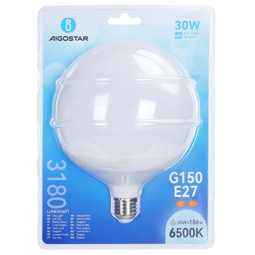 LED крушка G150 E27/30W/230V 6500K - Aigostar