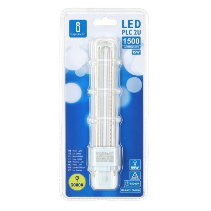 LED Крушка G24D-3/15W/230V 3000K - Aigostar