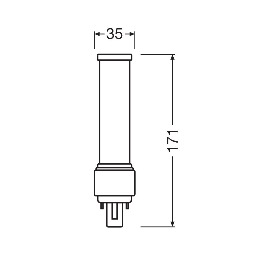 LED Крушка G24d-3/9W/230V 3000K - Osram