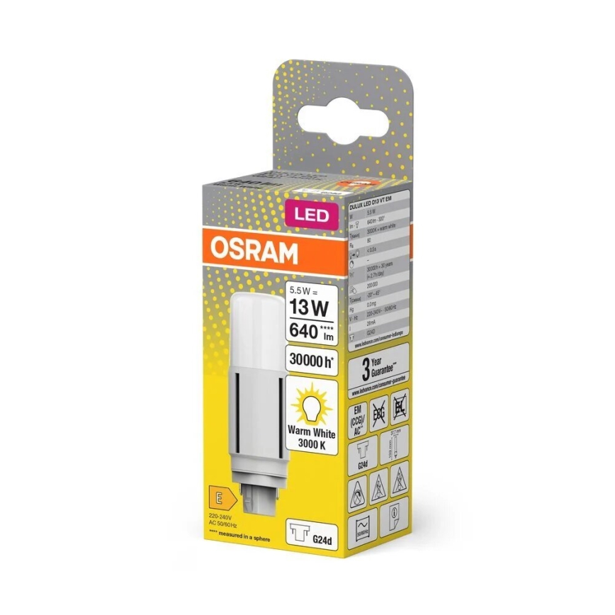 LED Крушка G24d/5,5W/230V 3000K - Osram