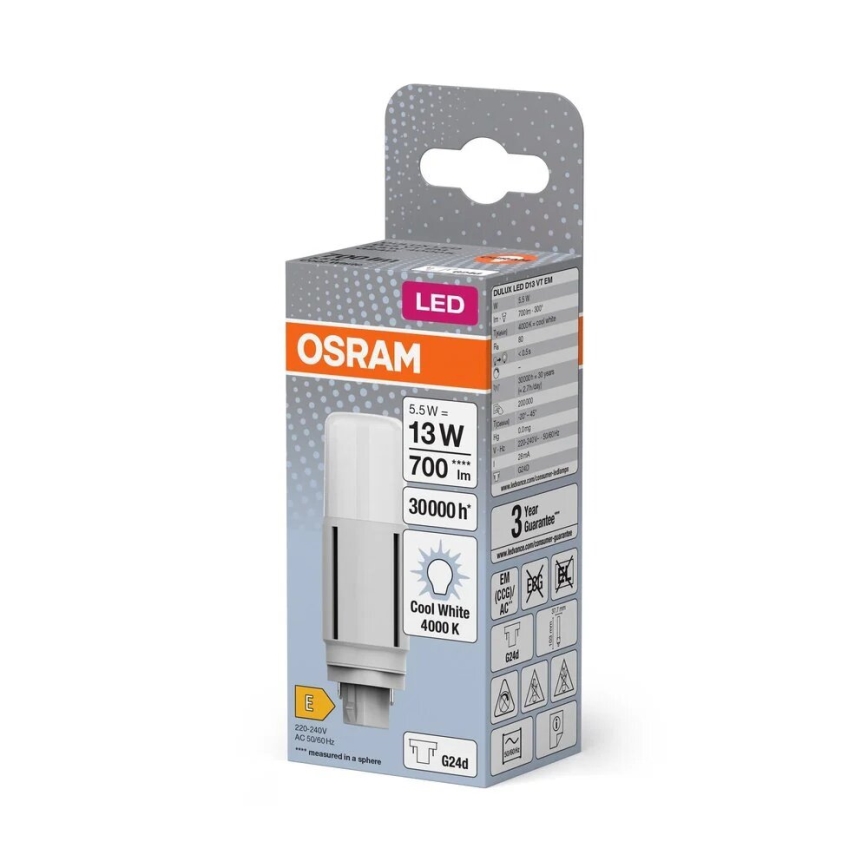 LED Крушка G24d/5,5W/230V 4000K - Osram