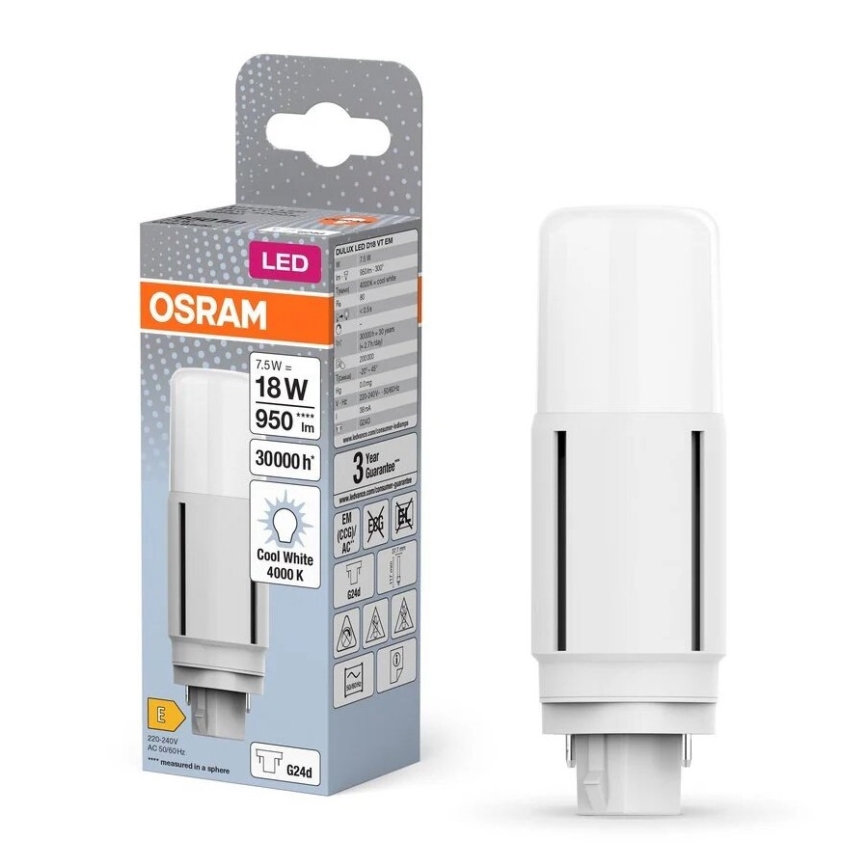 LED Крушка G24d/7,5W/230V 4000K - Osram