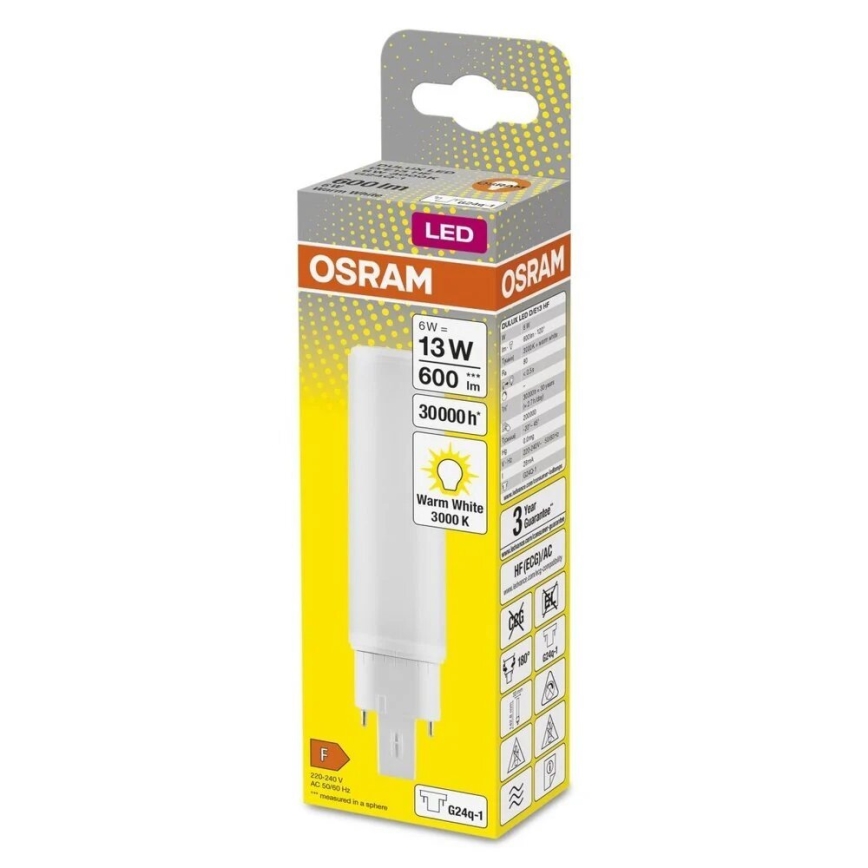 LED Крушка G24q-1/6W/230V 3000K - Osram