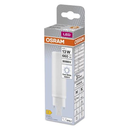LED Крушка G24q-1/6W/230V 4000K - Osram